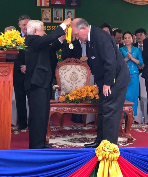 Jim McLaughlin honored by Cambodian government