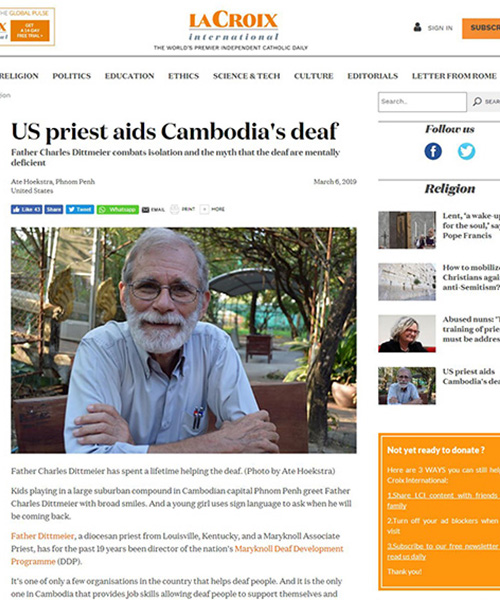 Fr. Charlie Dittmeier featured in La Croix International