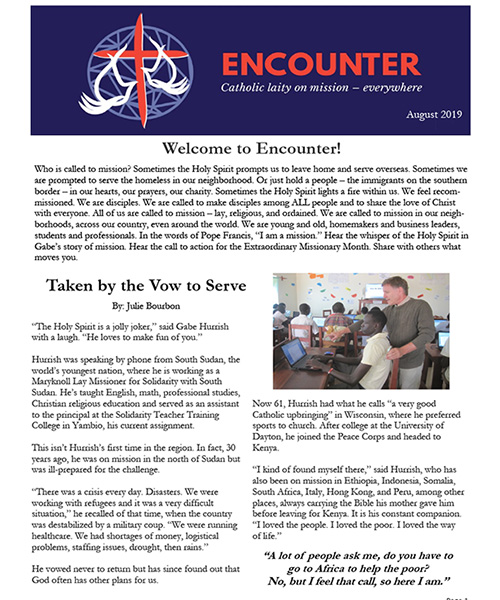 Gabe Hurrish featured in USCMA’s Encounter newsletter