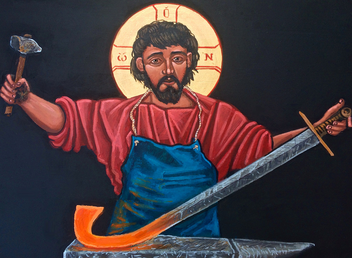 Icon Christ: Swords into Plowshares