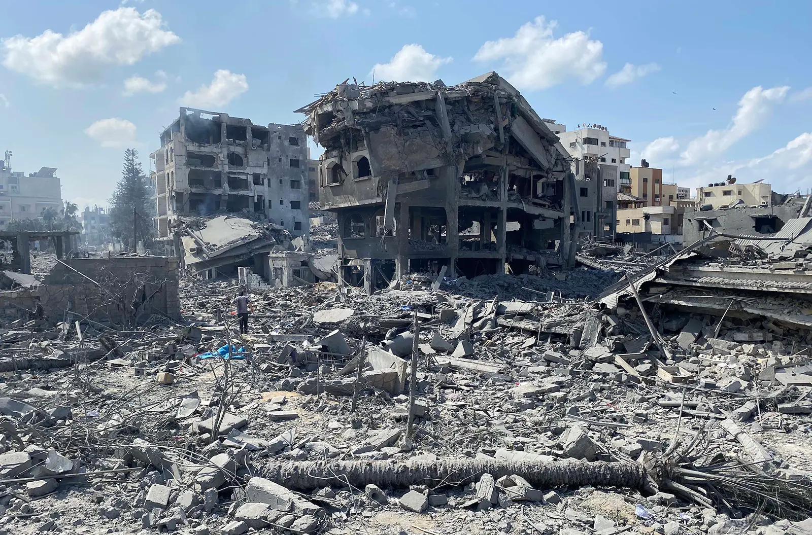 Gaza damage after Israeli airstrike