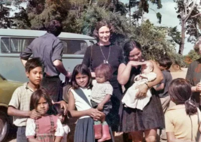Phyllis with workers’ families