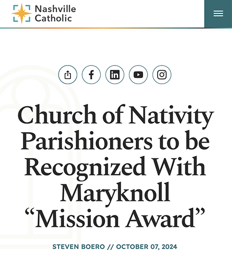 Nashville Catholic covers 2024 McCarthy Award